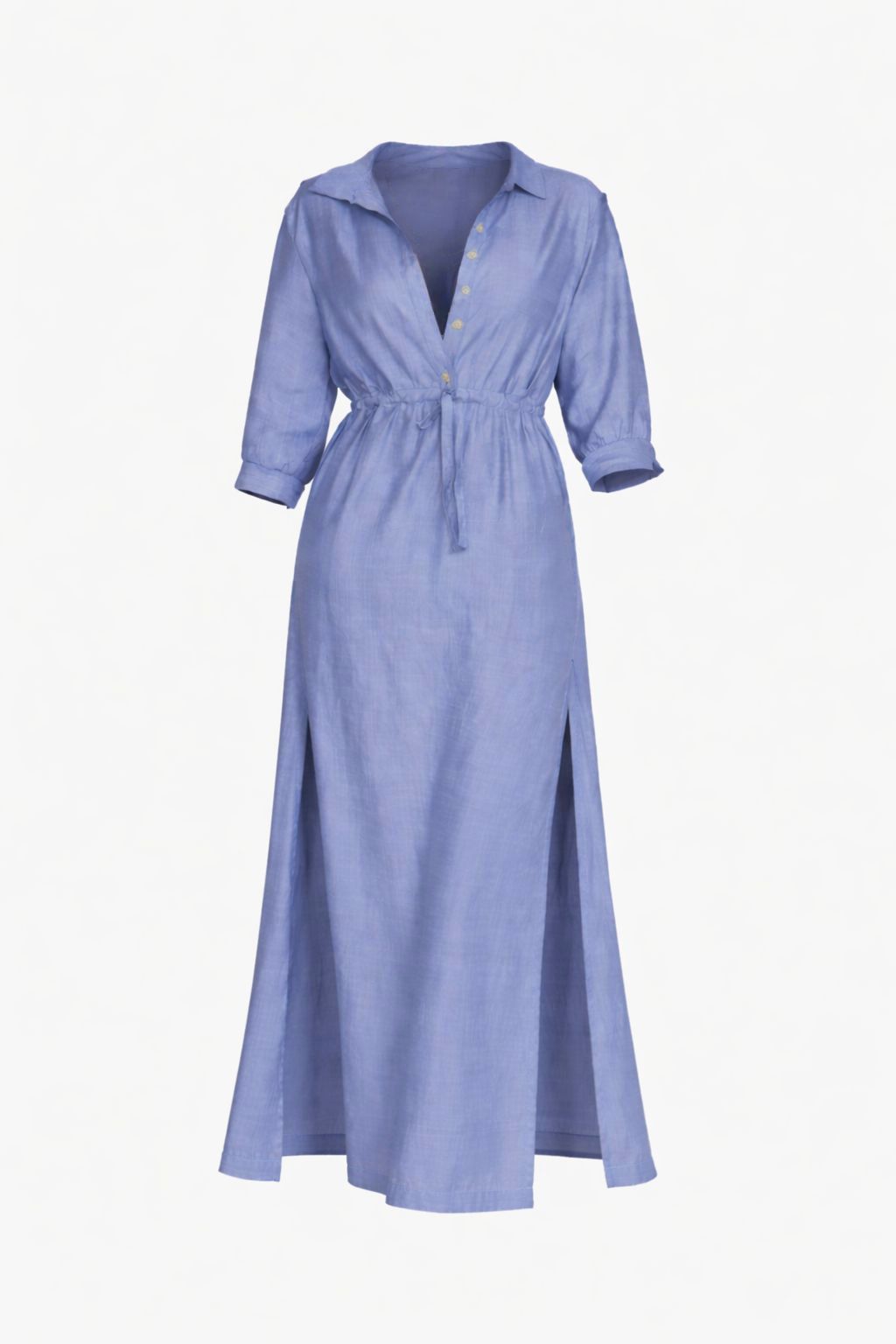 Vestido azul de lino